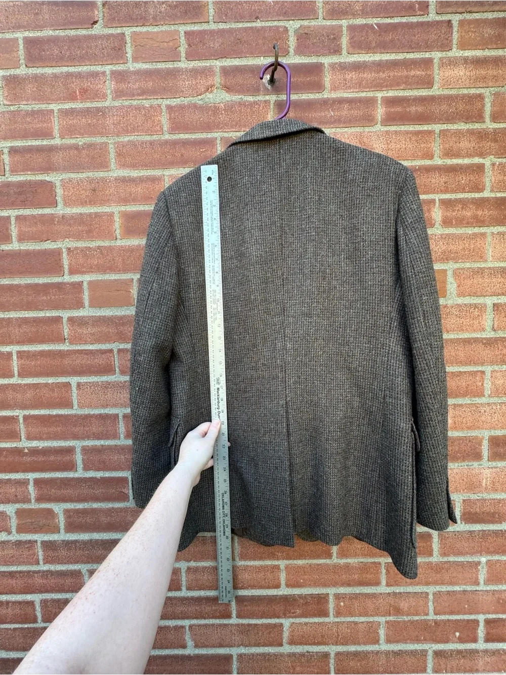 Vintage Imperial by Haggar 100% Pure Wool Tweed Blazer Sport Coat Brown